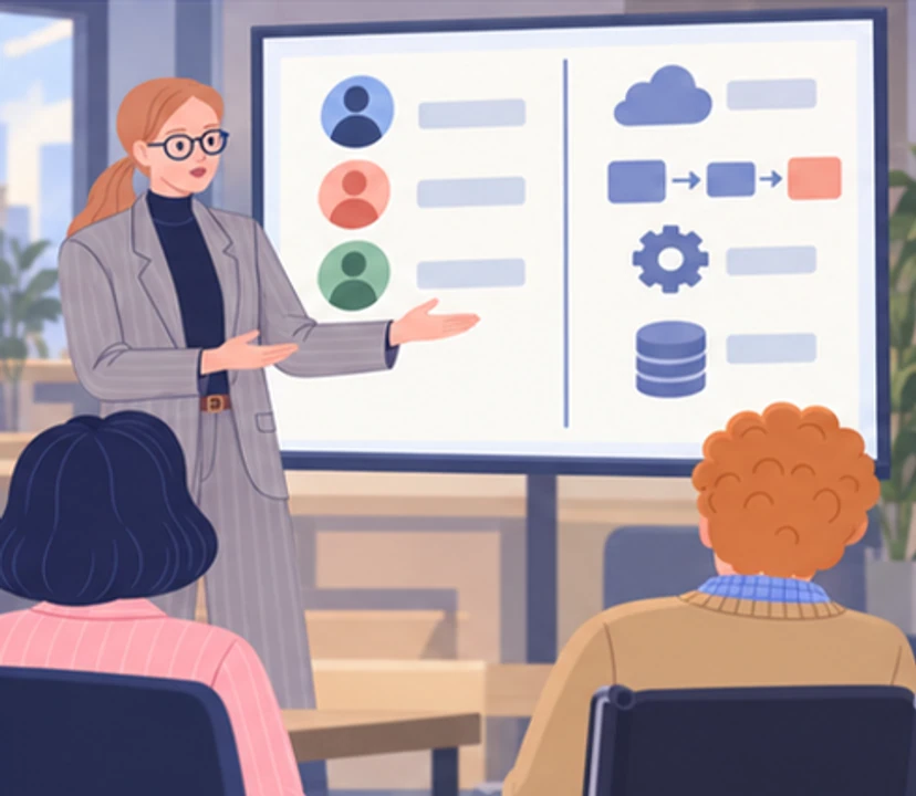 Anna discusses a board that separates the person’s contribution from conditions and process blockers.