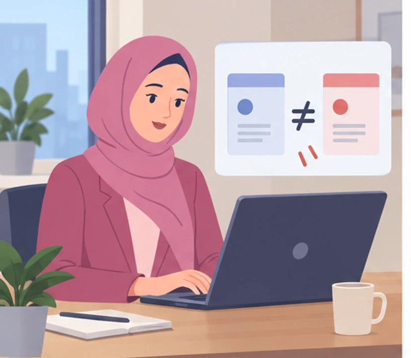Amira notices that the implementation does not match the specification and prepares a message to Olek.