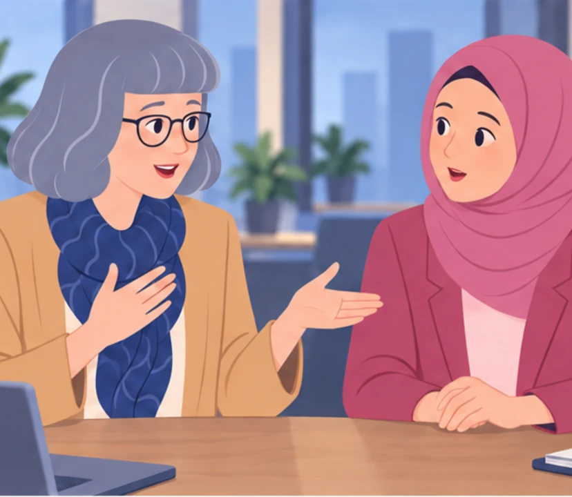 Helena, Amira in panel 4 of I came for an answer. I got a question..