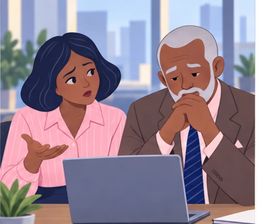 Samuel, Nia in panel 3 of It’s not culture. It’s negotiation..