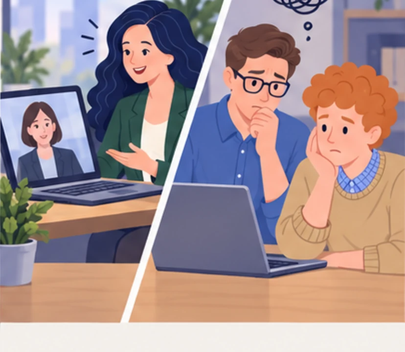 Zofia, Olek, Jonas in panel 3 of New boss, new rules.